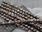 *25* 6mm Dark Red Silver Travertine Fire Polished Round Beads